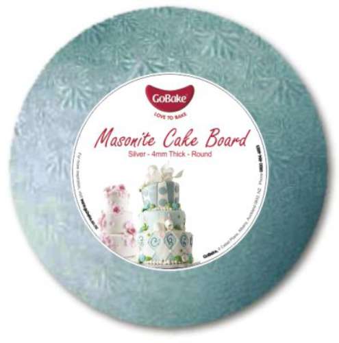 Masonite Cake Board - 7 Inch Round Silver - Click Image to Close